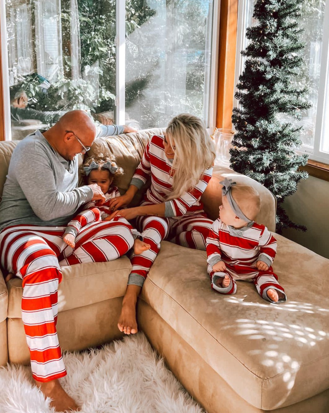 The Perfect Christmas Eve: How Matching Red and White Striped Pajamas Set the Mood